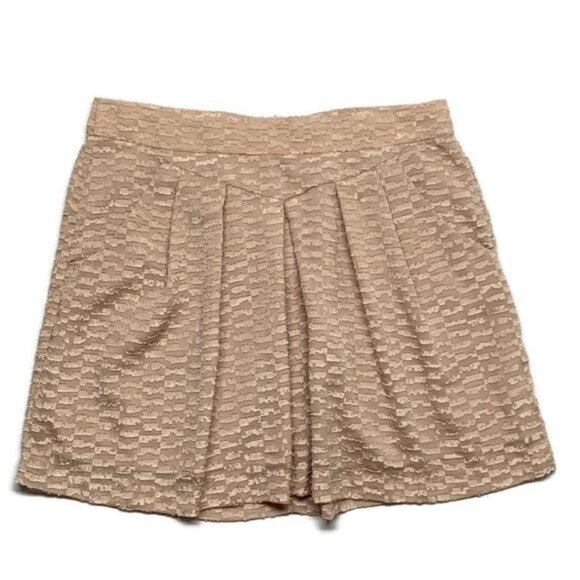 Gap Skirt Womens 4 Small Mini Pleated Flare Skater A Line Tan Casual Beige Work - Picture 1 of 11